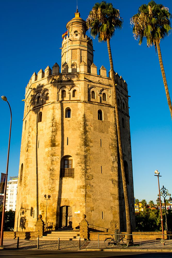 Torre del Oro (Golden Tower) middle ages watchtower, Seville, Andalusia, Spain.